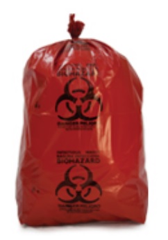 Biohazard waste bag