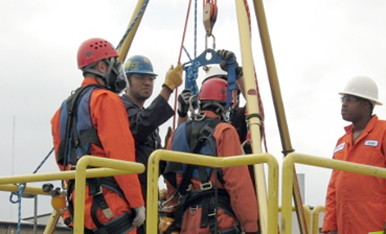 United team onsite for a confined space entry and rescue situation