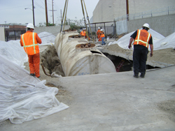 United Pumping Service on site performing under ground tank removal.